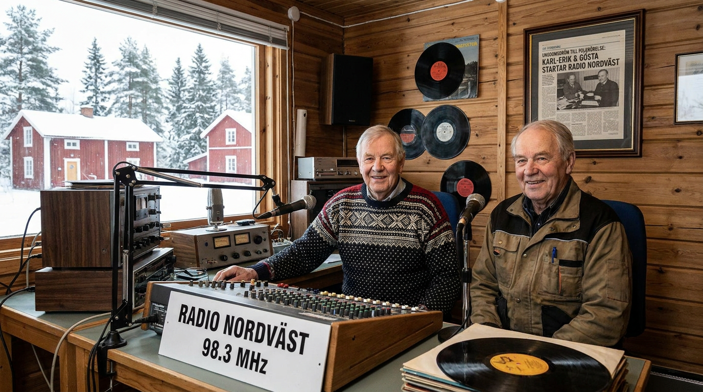 Från ungdomsdröm till folkrörelse: Historien om Karl-Erik, Gösta och Radio Nordvästs unika start